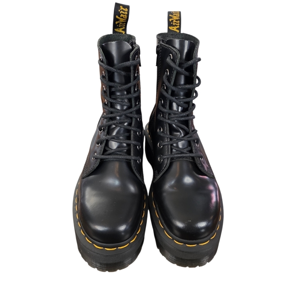 Dr. Martens Jadon KV01V 8-Eye Black Platform Combat Boots Chunky Women Size 5 - Picture 2 of 11